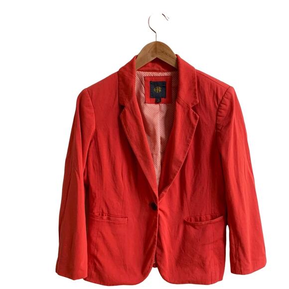 The Limited Jackets & Blazers - The Limited casual coral single button blazer, size M